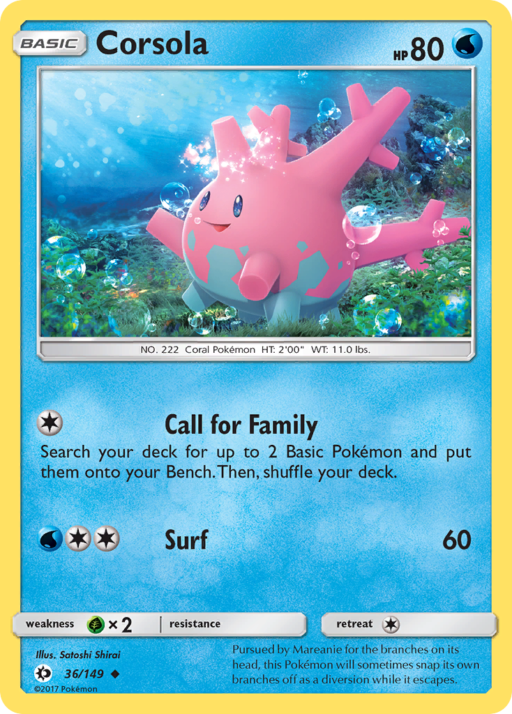 Corsola (36/149) [Sun & Moon: Base Set] | Exor Games Bridgewater