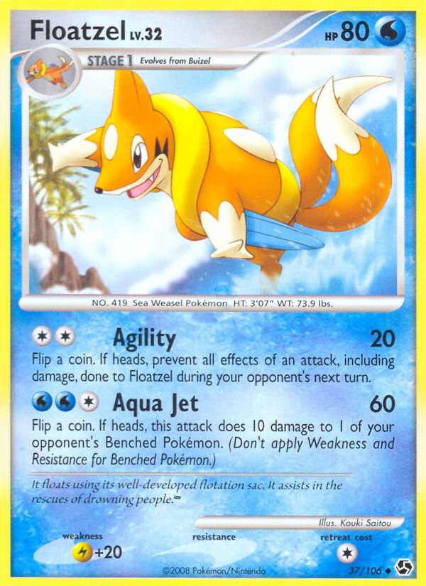 Floatzel (37/106) [Diamond & Pearl: Great Encounters] | Exor Games Bridgewater