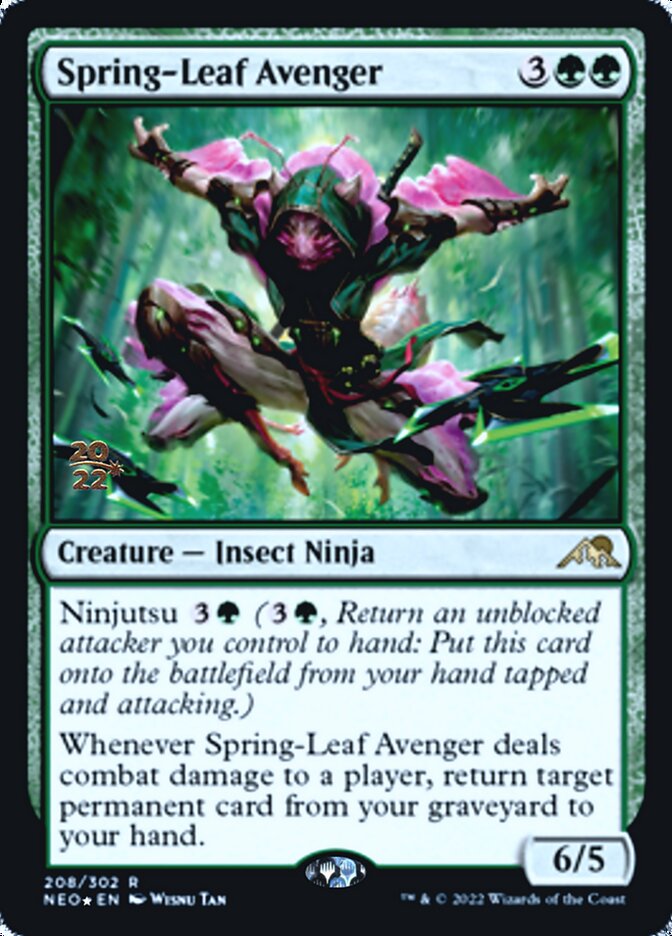 Spring-Leaf Avenger [Kamigawa: Neon Dynasty Prerelease Promos] | Exor Games Bridgewater