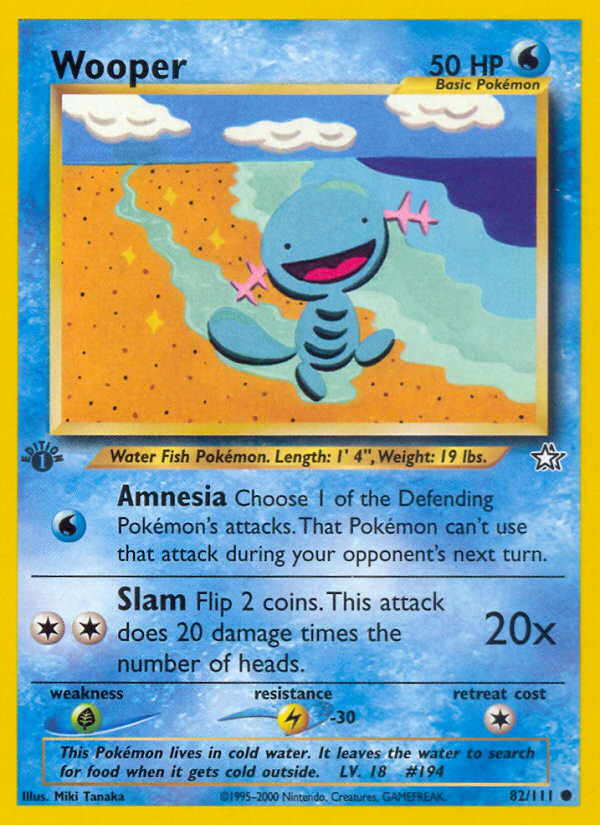 Wooper (82/111) [Neo Genesis 1st Edition] | Exor Games Bridgewater