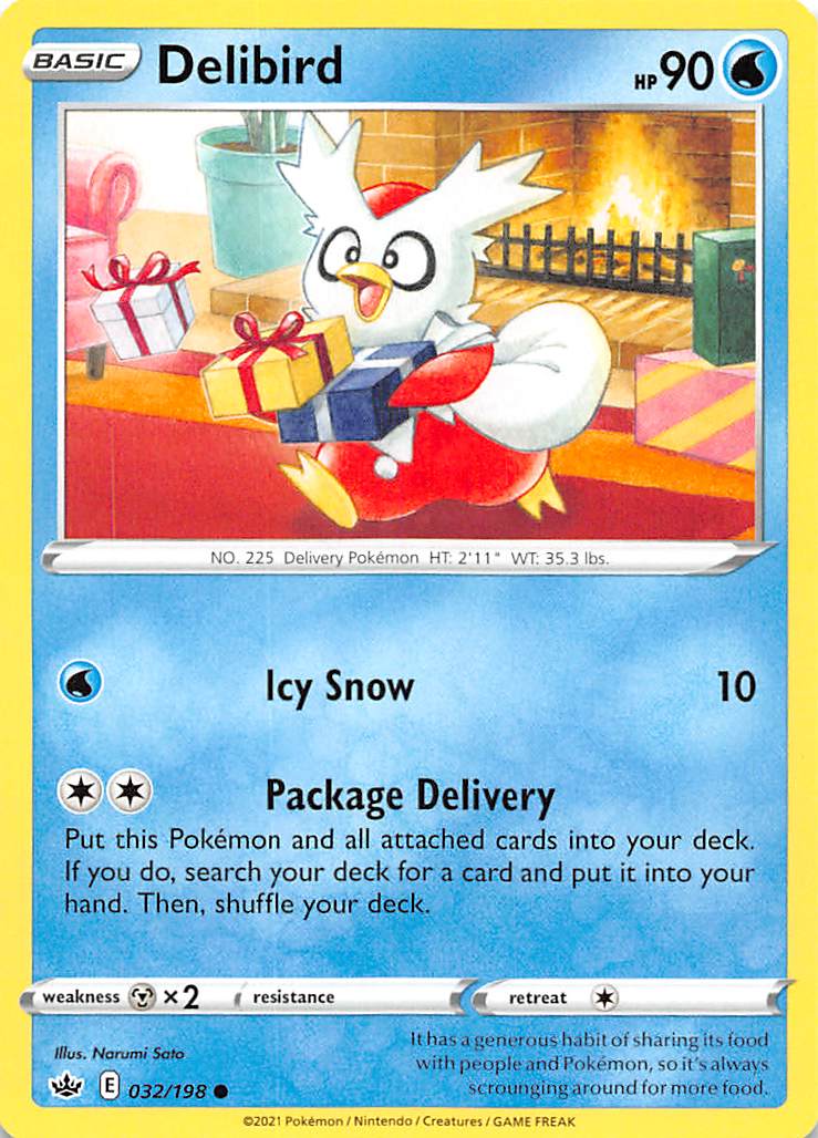 Delibird (032/198) [Sword & Shield: Chilling Reign] | Exor Games Bridgewater