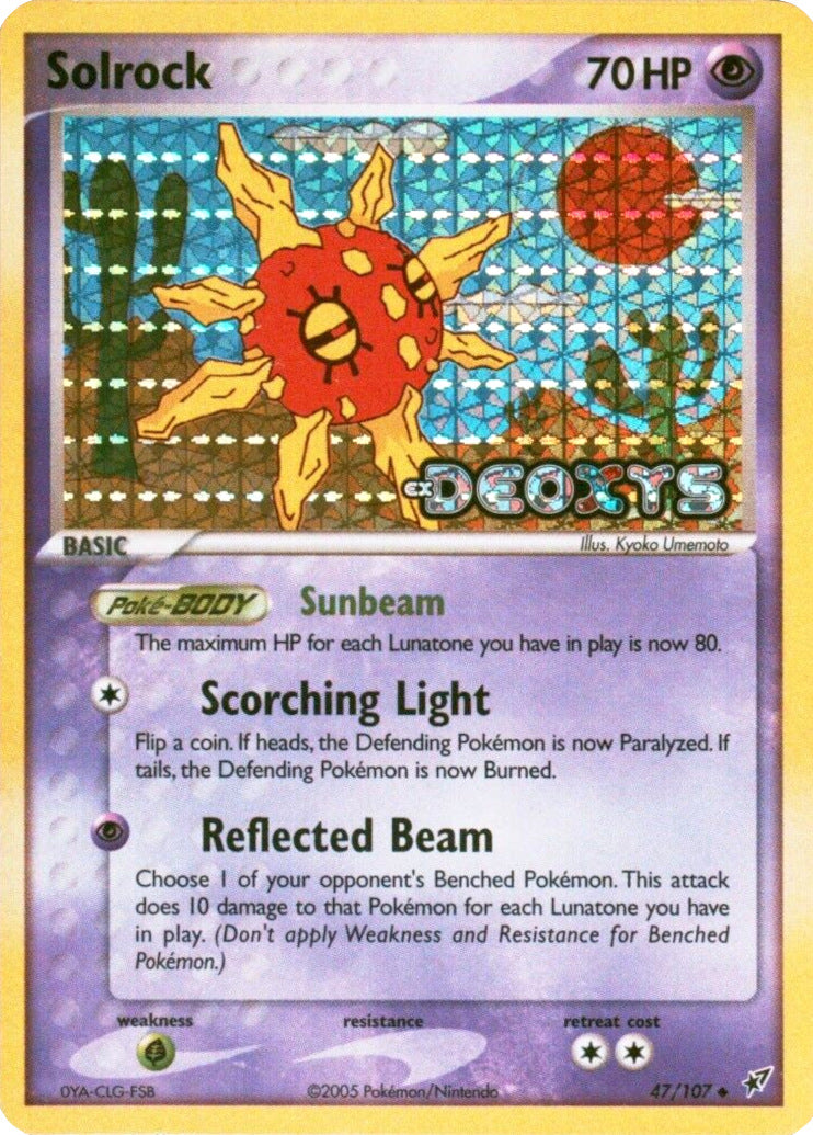 Solrock (47/107) (Stamped) [EX: Deoxys] | Exor Games Bridgewater