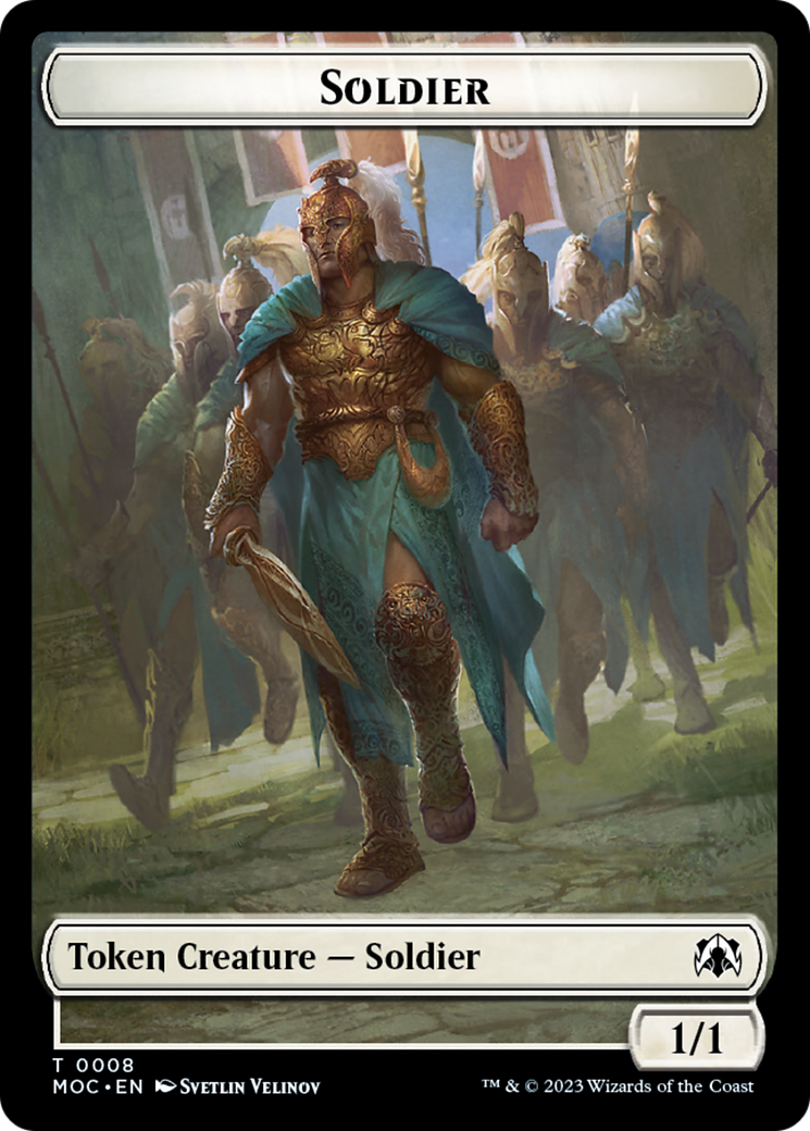 Soldier // Insect Double-Sided Token [March of the Machine Commander Tokens] | Exor Games Bridgewater