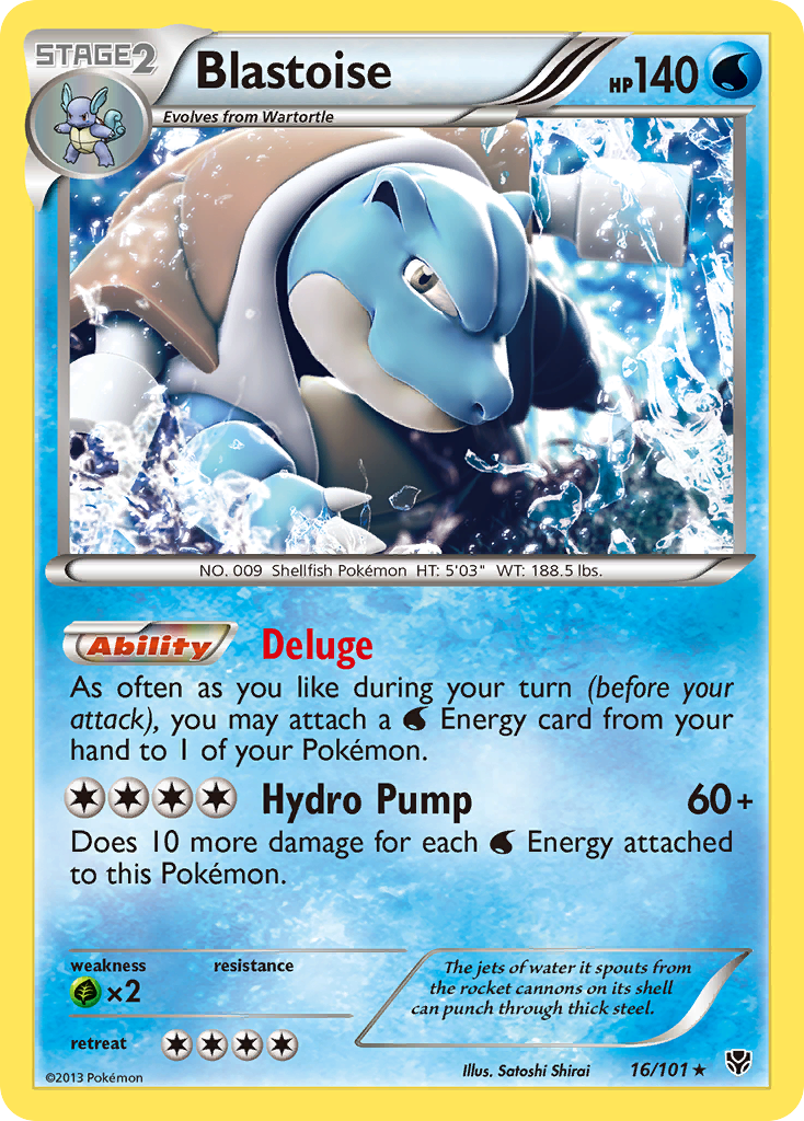 Blastoise (16/101) [Black & White: Plasma Blast] | Exor Games Bridgewater