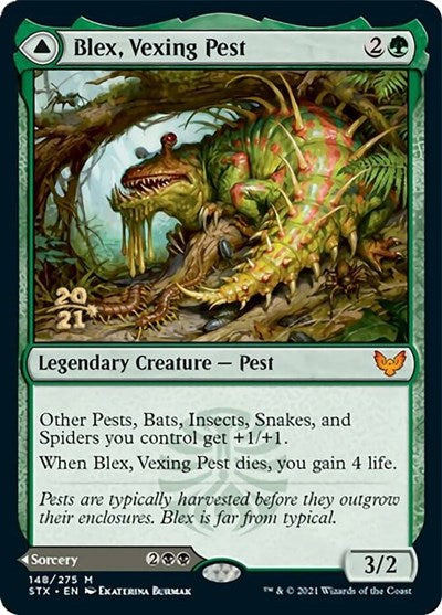 Blex, Vexing Pest // Search for Blex [Strixhaven: School of Mages Prerelease Promos] | Exor Games Bridgewater