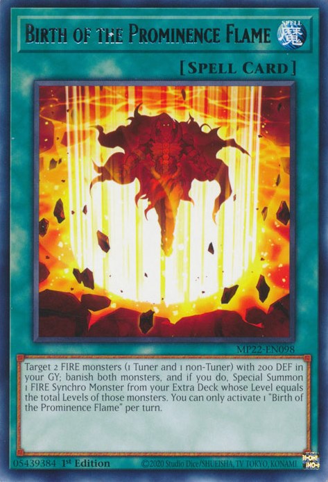 Birth of the Prominence Flame [MP22-EN098] Rare | Exor Games Bridgewater