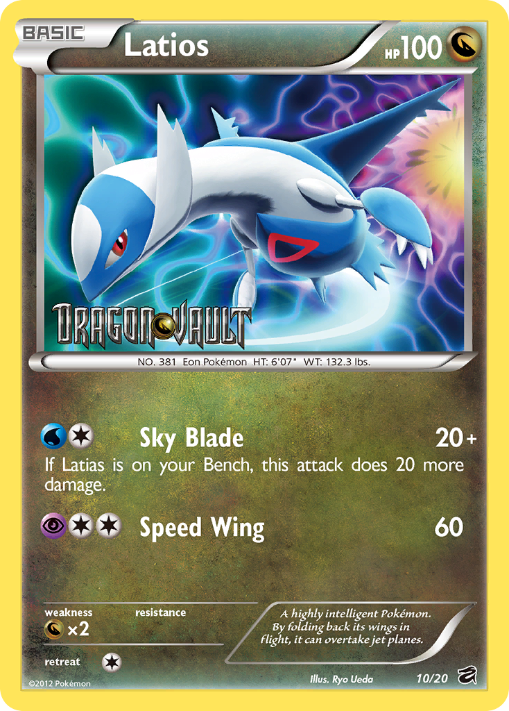 Latios (10/20) (Blister Exclusive) [Black & White: Dragon Vault] | Exor Games Bridgewater