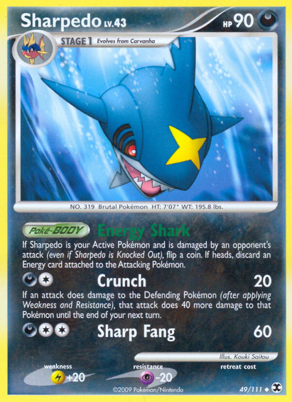 Sharpedo (49/111) [Platinum: Rising Rivals] | Exor Games Bridgewater