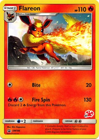 Flareon (SM186) (Charizard Stamp #27) [Battle Academy 2020] | Exor Games Bridgewater