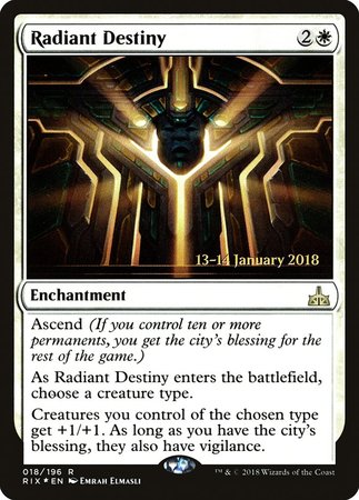 Radiant Destiny [Rivals of Ixalan Promos] | Exor Games Bridgewater