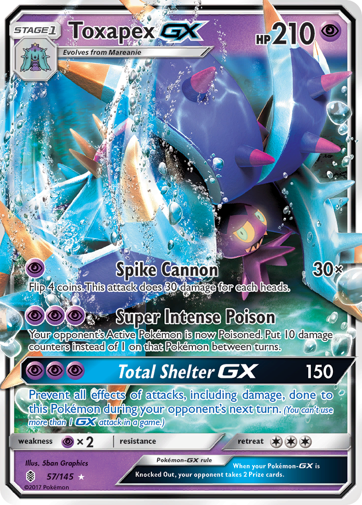 Toxapex GX (57/145) [Sun & Moon: Guardians Rising] | Exor Games Bridgewater