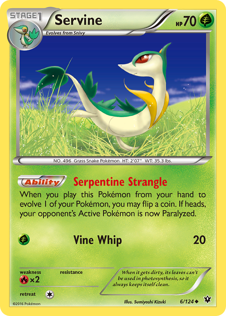 Servine (6/124) [XY: Fates Collide] | Exor Games Bridgewater