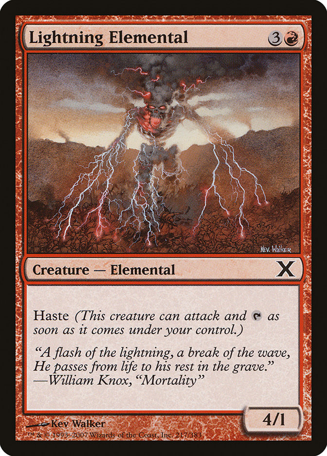 Lightning Elemental [Tenth Edition] | Exor Games Bridgewater