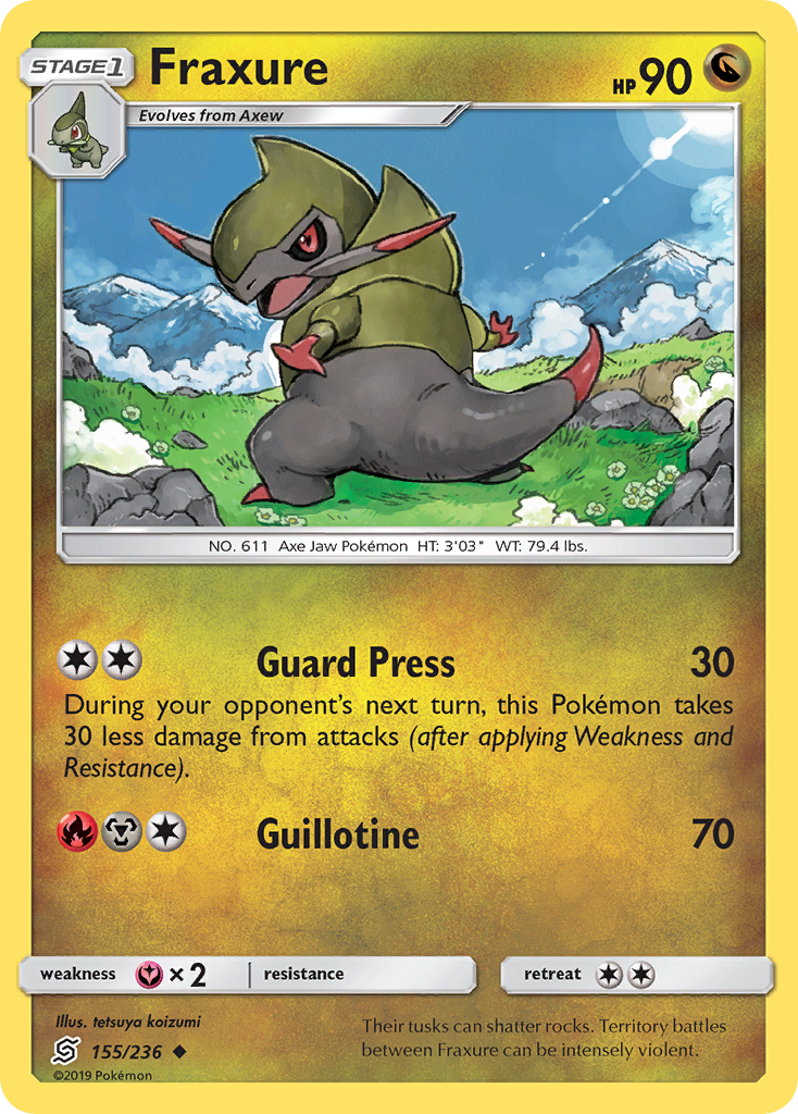 Fraxure (155/236) [Sun & Moon: Unified Minds] | Exor Games Bridgewater