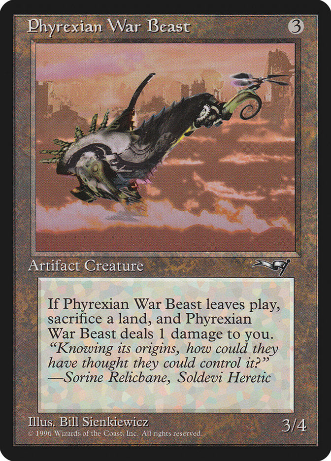 Phyrexian War Beast (Signature on Left) [Alliances] | Exor Games Bridgewater