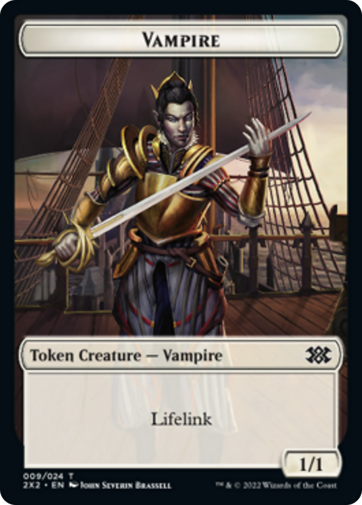 Elemental // Vampire Double-sided Token [Double Masters 2022 Tokens] | Exor Games Bridgewater