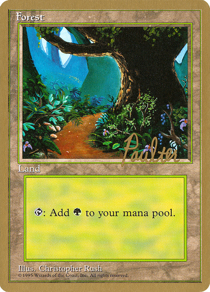 Forest (pp376) (Preston Poulter) [Pro Tour Collector Set] | Exor Games Bridgewater