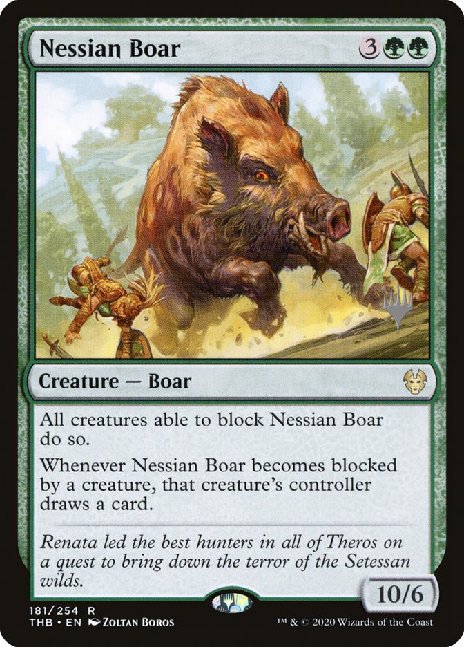 Nessian Boar (Promo Pack) [Theros Beyond Death Promos] | Exor Games Bridgewater