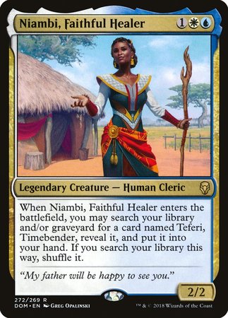 Niambi, Faithful Healer [Dominaria] | Exor Games Bridgewater