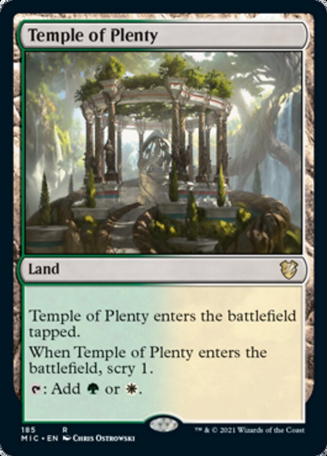 Temple of Plenty [Innistrad: Midnight Hunt Commander] | Exor Games Bridgewater