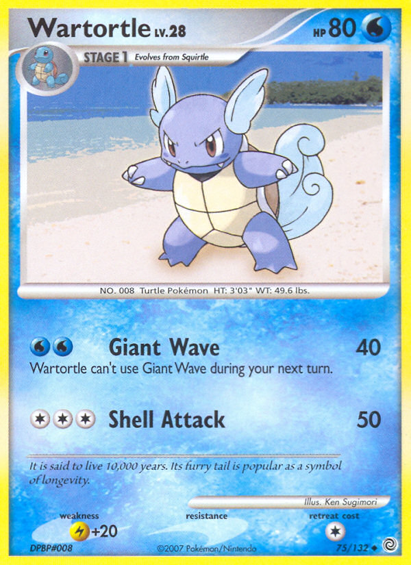 Wartortle (75/132) [Diamond & Pearl: Secret Wonders] | Exor Games Bridgewater