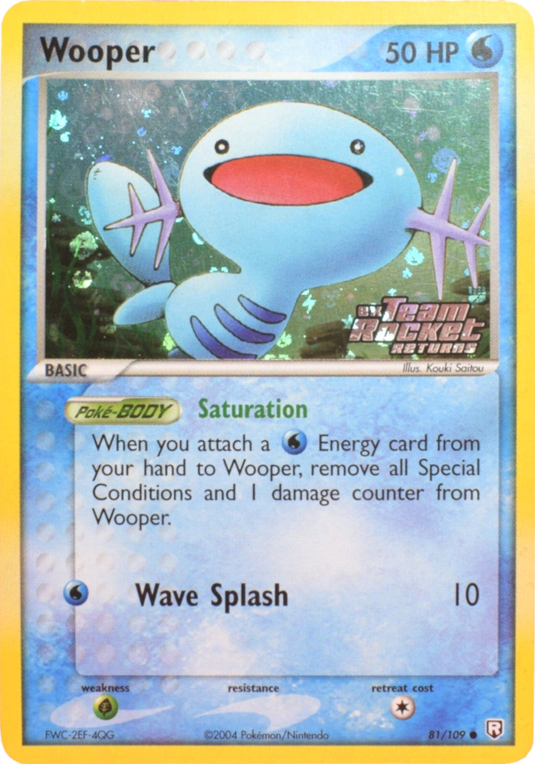 Wooper (81/109) (Stamped) [EX: Team Rocket Returns] | Exor Games Bridgewater