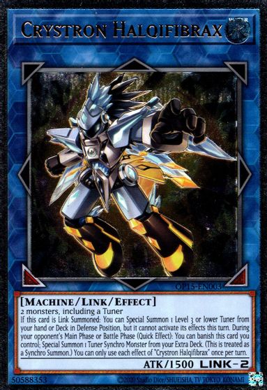 Crystron Halqifibrax [OP15-EN003] Ultimate Rare | Exor Games Bridgewater