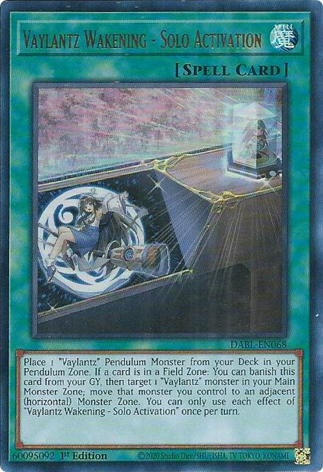Vaylantz Wakening - Solo Activation [DABL-EN068] Ultra Rare | Exor Games Bridgewater