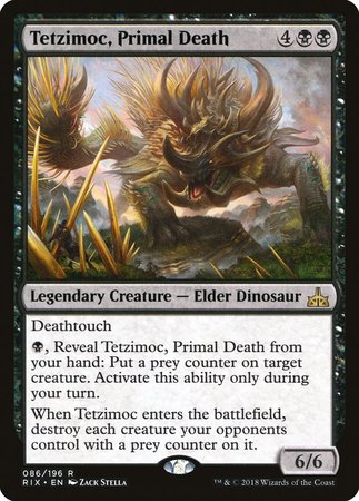 Tetzimoc, Primal Death [Rivals of Ixalan] | Exor Games Bridgewater