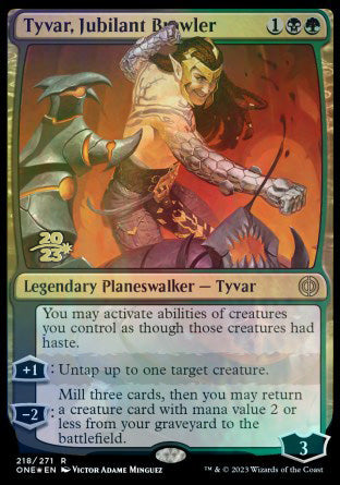 Tyvar, Jubilant Brawler [Phyrexia: All Will Be One Prerelease Promos] | Exor Games Bridgewater