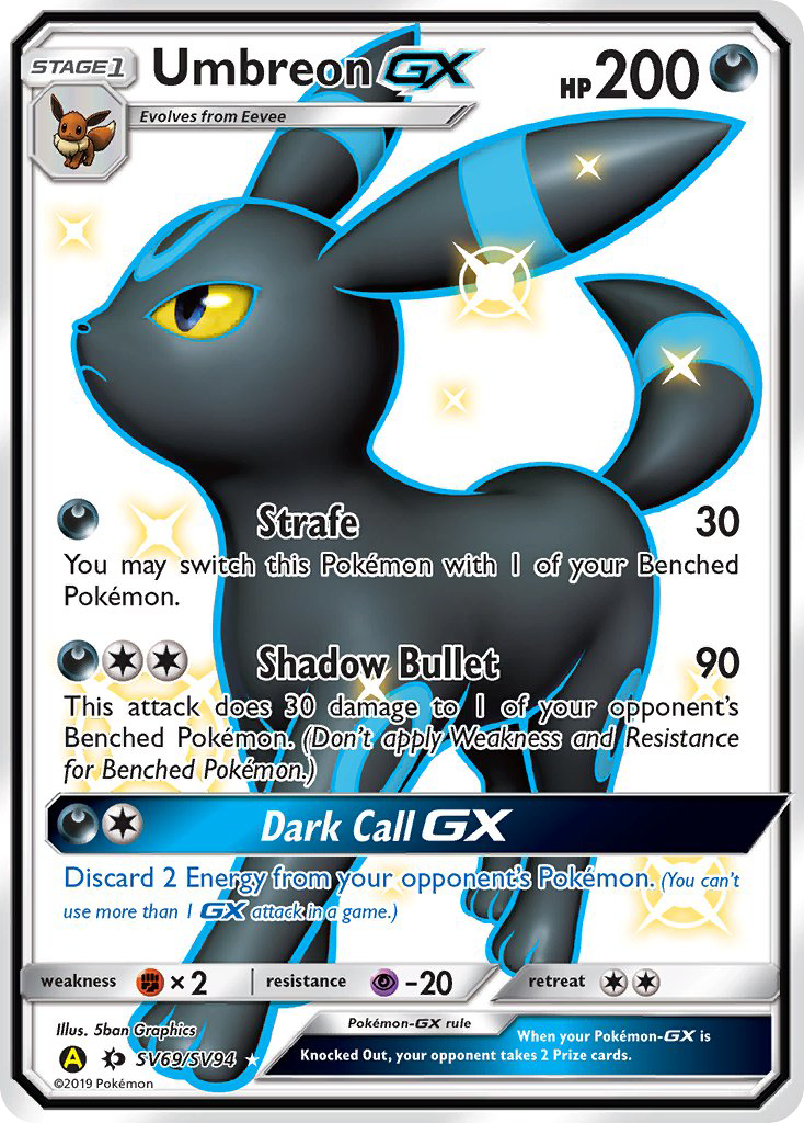 Umbreon GX (SV69/SV94) [Sun & Moon: Hidden Fates - Shiny Vault] | Exor Games Bridgewater