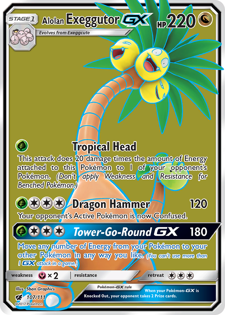 Alolan Exeggutor GX (107/111) [Sun & Moon: Crimson Invasion] | Exor Games Bridgewater