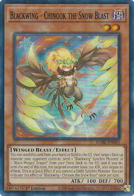 Blackwing - Chinook the Snow Blast [DABL-EN003] Super Rare | Exor Games Bridgewater