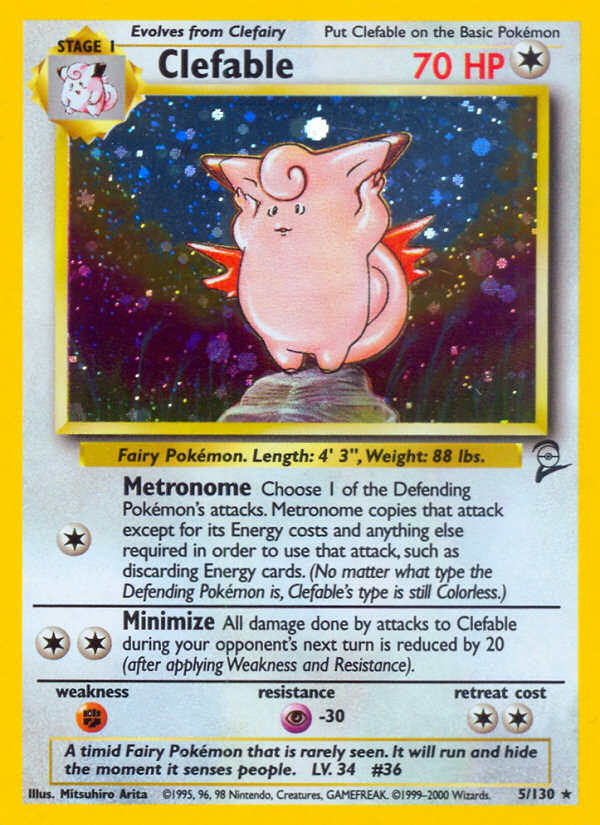 Clefable (5/130) [Base Set 2] | Exor Games Bridgewater