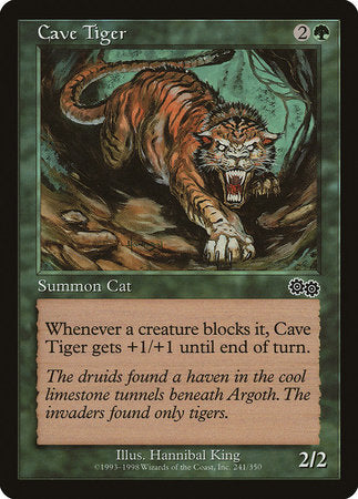 Cave Tiger [Urza's Saga] | Exor Games Bridgewater