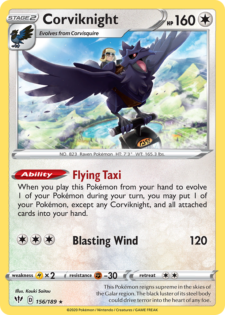 Corviknight (156/189) [Sword & Shield: Darkness Ablaze] | Exor Games Bridgewater