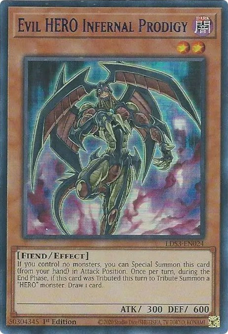 Evil HERO Infernal Prodigy (Blue) [LDS3-EN024] Ultra Rare | Exor Games Bridgewater