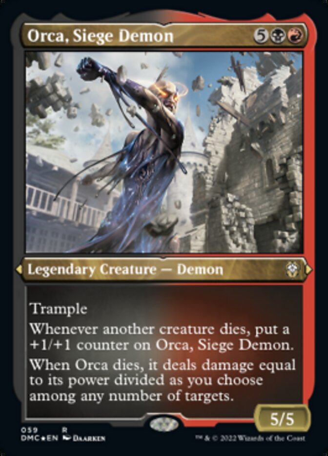 Orca, Siege Demon (Foil Etched) [Dominaria United Commander] | Exor Games Bridgewater