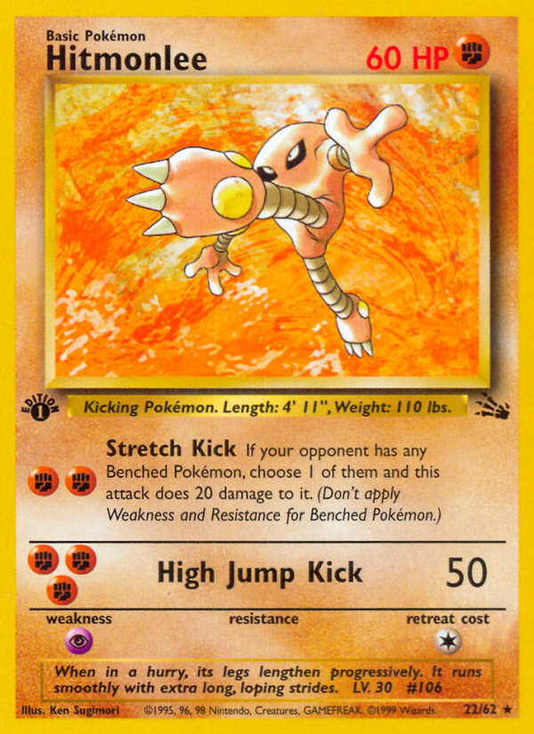 Hitmonlee (22/62) [Fossil 1st Edition] | Exor Games Bridgewater