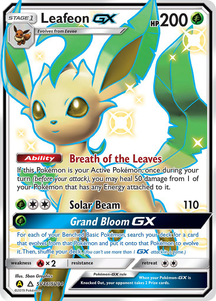 Leafeon GX (SV46/SV94) [Sun & Moon: Hidden Fates - Shiny Vault] | Exor Games Bridgewater