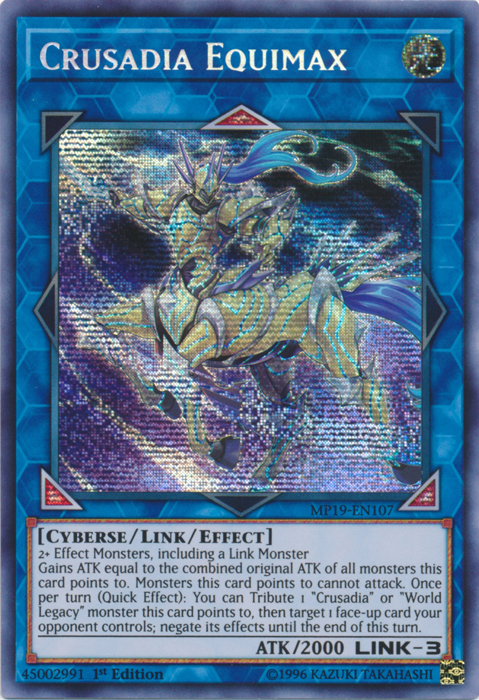 Crusadia Equimax [MP19-EN107] Prismatic Secret Rare | Exor Games Bridgewater