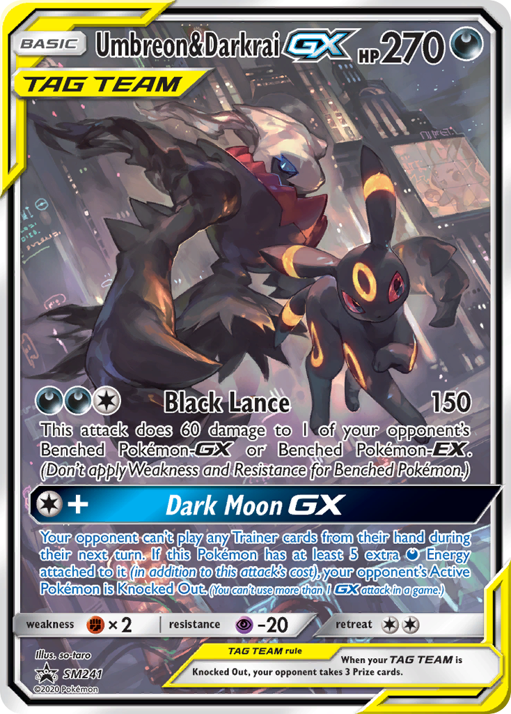 Umbreon & Darkrai GX (SM241) (Jumbo Card) [Sun & Moon: Black Star Promos] | Exor Games Bridgewater