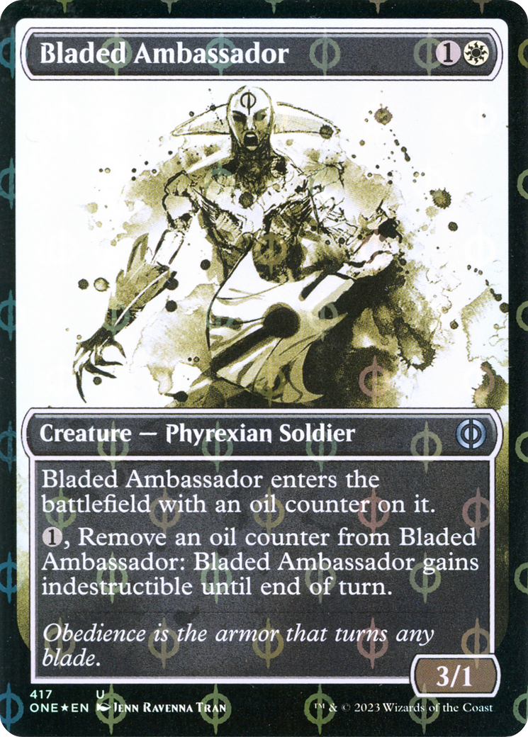 Bladed Ambassador (Showcase Ichor Step-and-Compleat Foil) [Phyrexia: All Will Be One] | Exor Games Bridgewater