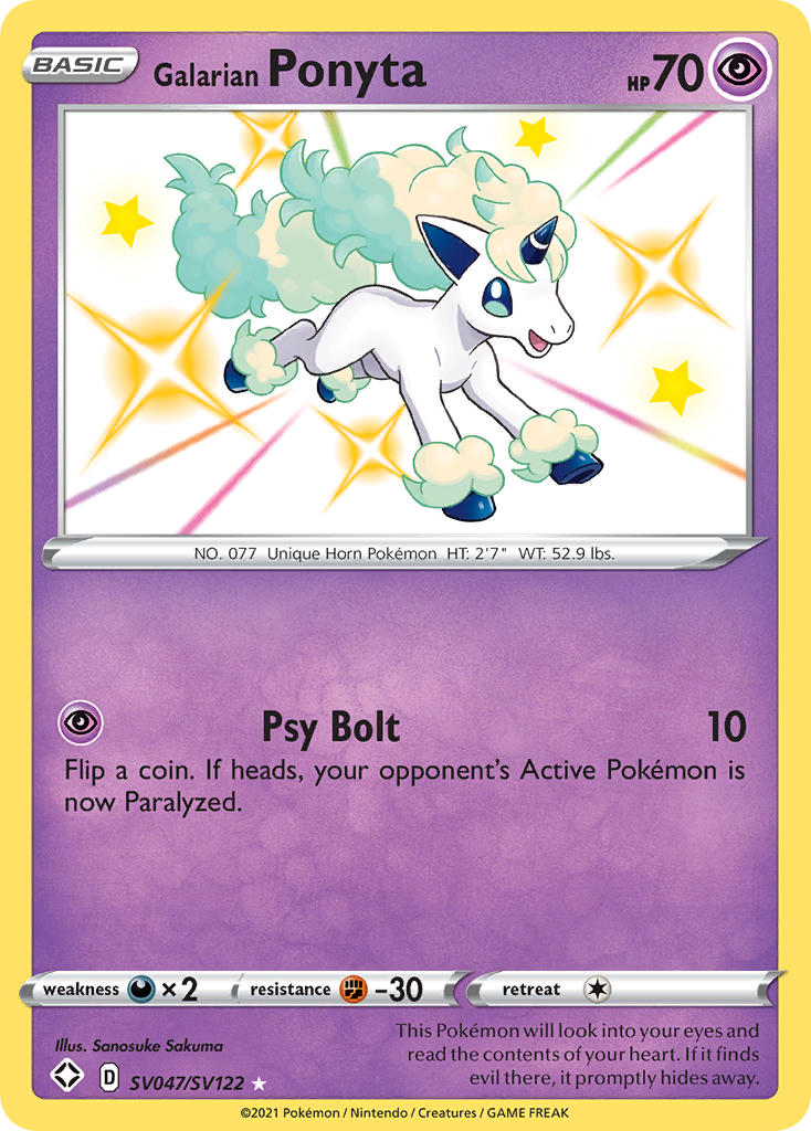 Galarian Ponyta (SV047/SV122) [Sword & Shield: Shining Fates] | Exor Games Bridgewater