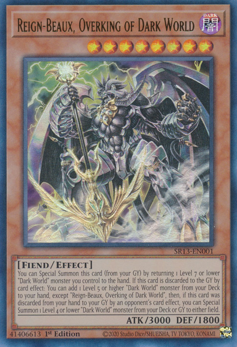 Reign-Beaux, Overking of Dark World [SR13-EN001] Ultra Rare | Exor Games Bridgewater