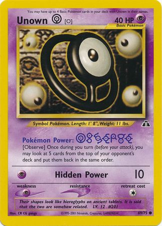 Unown [O] (69/75) [Neo Discovery Unlimited] | Exor Games Bridgewater