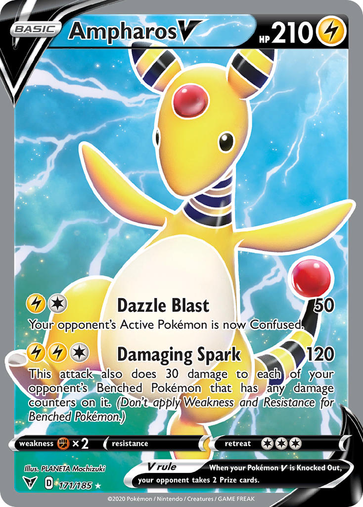 Ampharos V (171/185) [Sword & Shield: Vivid Voltage] | Exor Games Bridgewater