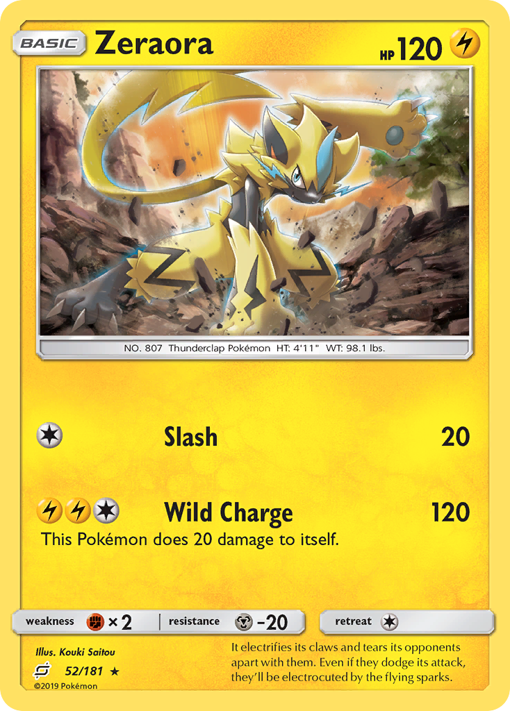 Zeraora (52/181) [Sun & Moon: Team Up] | Exor Games Bridgewater