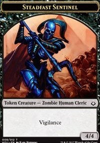 Steadfast Sentinel // Zombie Double-sided Token [Hour of Devastation Tokens] | Exor Games Bridgewater