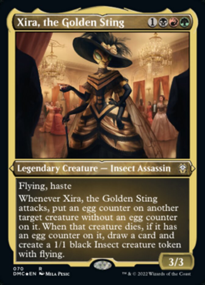 Xira, the Golden Sting (Foil Etched) [Dominaria United Commander] | Exor Games Bridgewater